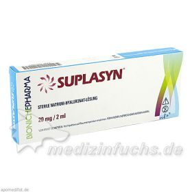 SUPLASYN 20mg/2ml Fertigspritze, 1 ST – PZN 6554461 из Германии (PZN 6554461)