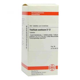 Thallium Acet. D 12 Tabletten (200 stk) – PZN 2932819 из Германии (PZN 2932819)