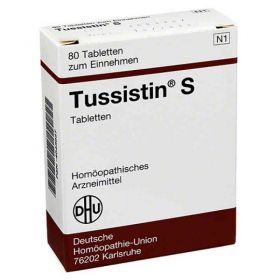 Tussistin S Tabletten (80 stk) – PZN 4043957 из Германии (PZN 4043957)