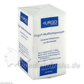 URGO MULLKOMPR 7.5X7.5CM, 100 ST – PZN 6187910 из Германии (PZN 6187910)