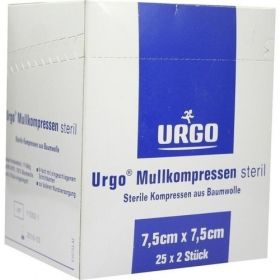 URGO MULLKOMPR 7.5X7.5CM STERIL, 25X2 ST – PZN 7237857 из Германии (PZN 7237857)