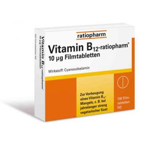 Vitamin B12 ratiopharm 10 [my]g Filmtabletten (100 stk) – PZN 8735267 из Германии (PZN 8735267)