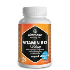 Vitamin B12 hochdosiert 1.000 mcg Vitamaze, 180 ST – PZN 12580592 из Германии (PZN 12580592)
