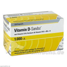 VITAMIN D Sandoz 1.000 I.E. Kapseln, 120 ST – PZN 6452022 из Германии (PZN 6452022)