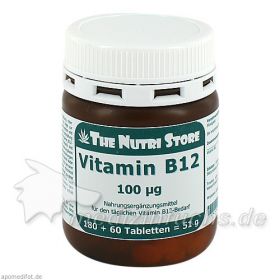 VITAMIN B12 100 \m63g Tabletten, 180 ST – PZN 9426249 из Германии (PZN 9426249)