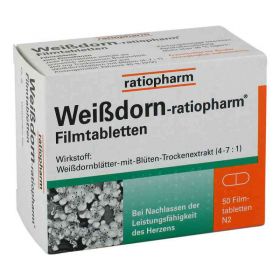Weißdorn-ratiopharm (50 stk) – PZN 10546935 из Германии (PZN 10546935)