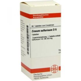 Zincum Sulfuricum D 6 Tabletten (80 stk) – PZN 2637546 из Германии (PZN 2637546)