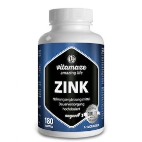 Zink hochdosiert Vitamaze, 180 ST – PZN 12741486 из Германии (PZN 12741486)