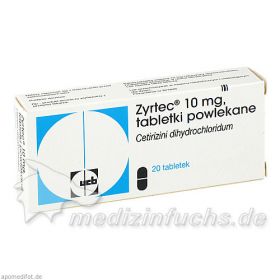 ZYRTEC Filmtabletten, 20 ST – PZN 1433215 из Германии (PZN 1433215)