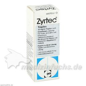 ZYRTEC Tropfen, 20 ML – PZN 243748 из Германии (PZN 243748)