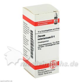 ZINCUM VALERIANICUM D 4 Globuli, 10 G – PZN 2813210 из Германии (PZN 2813210)