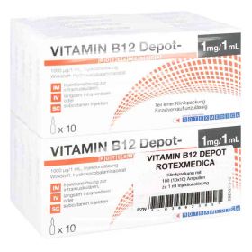 Vitamin B12 Depot Rotexmedica Injektionslösung (100X1 ml) – PZN 3862305 из Германии (PZN 3862305)