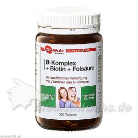 B-KOMPLEX+BIOTIN+FOLSÄURE, 300 ST – PZN 3088082 из Германии (PZN 3088082)
