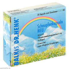 Balkis Schnupfenkapseln Neu, 20 ST – PZN 3117085 из Германии (PZN 3117085)