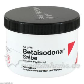 BETAISODONA SALBE TIEGEL, 300 G – PZN 3337214 из Германии (PZN 3337214)