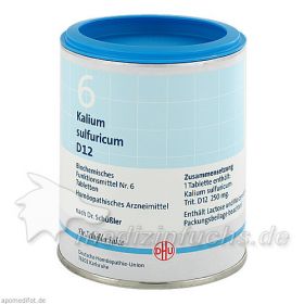 BIOCHEMIE DHU 6 KALIUM SULFURICUM D12, 1000 ST – PZN 274312 из Германии (PZN 274312)