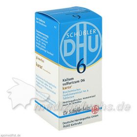 Biochemie DHU 6 Kalium sulfuricum D 6 Karto, 200 ST – PZN 6326576 из Германии (PZN 6326576)