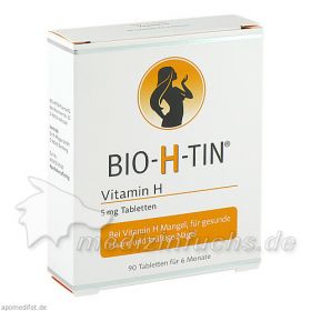 BIO H TIN Vitamin H 5mg für 6 Monate, 90 ST – PZN 9900484 из Германии (PZN 9900484)