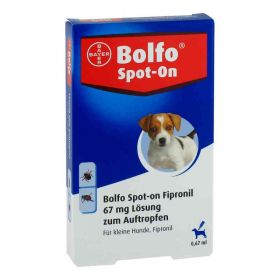 Bolfo Spot-on Fipronil 67 mg Lösung für kleine Hunde (3 stk) – PZN 12728847 из Германии (PZN 12728847)