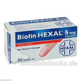 Biotin HEXAL 5mg, 100 ST – PZN 3001879 из Германии (PZN 3001879)