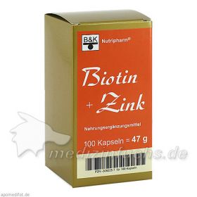 Biotin + Zink, 100 ST – PZN 3082257 из Германии (PZN 3082257)